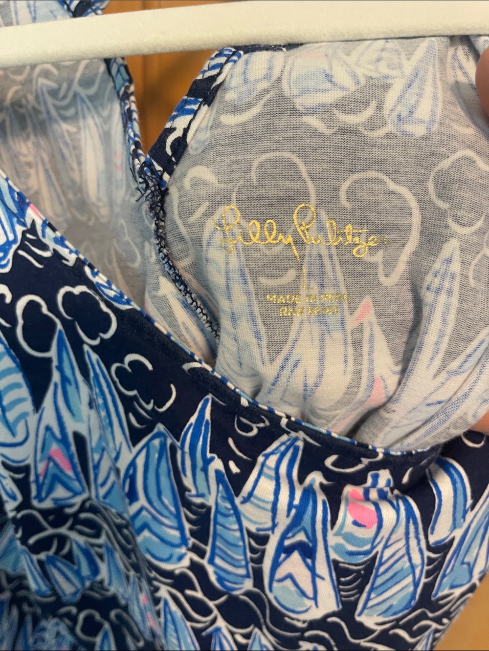 Lilly Pulitzer Kristen Swing Dress “Low Tide” print Blue Sailboat Dress - Picture 2 of 6